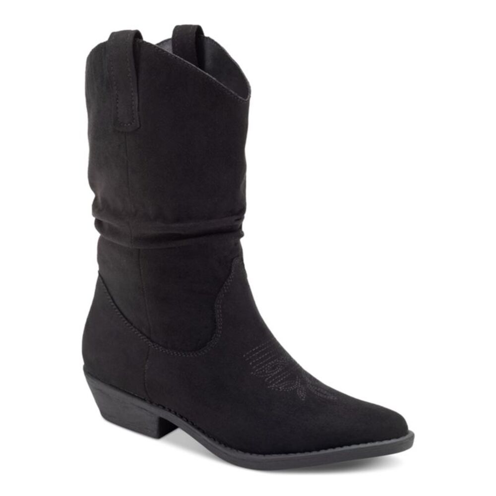 STYLE & COMPANY Womens Black Dannaa Almond Toe Block Heel Western Boot 6 M